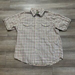 Timberland Shirt Mens Size XL Button Up  Short Sleeve Plaid